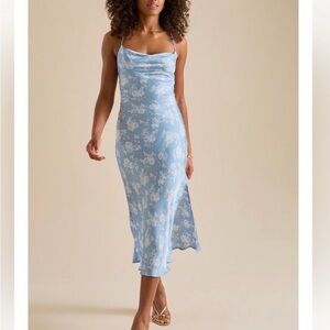 NWT  Altar’d State Codi Satin Floral Midi Dress